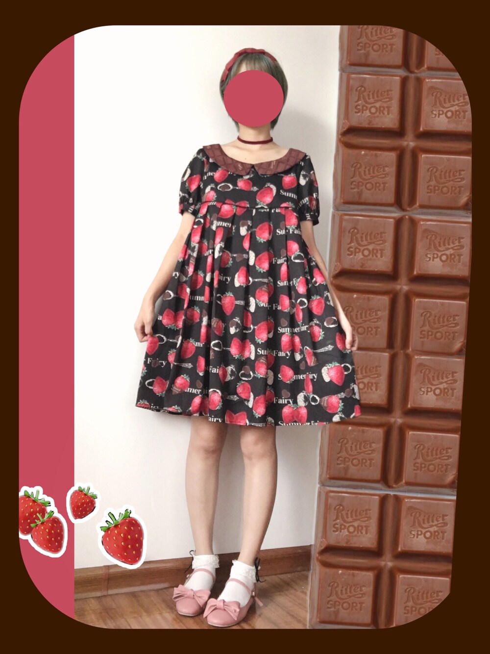 「夏、lolita、lolitafashion、ootd、オトナ女子」｜「仲夏物语のアイテム（ワンピース、ブラック系）」を使った、Kukiさん（レディース・165cm）の夏コーディネートの1枚目の写真