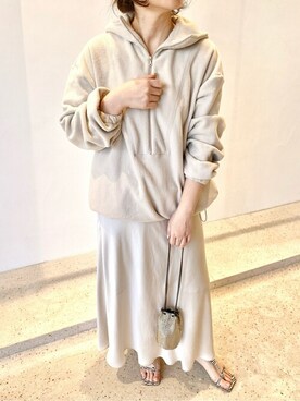 「Whim Gazette（ウィムガゼット）のアイテム（パーカー）」を使った、wg_sato(Whim Gazette AOYAMA)さん（レディース・156cm）の冬コーディネート