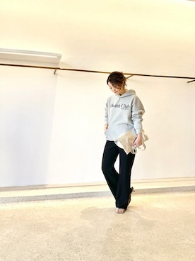 「Whim Gazette（ウィムガゼット）のアイテム（パーカー）」を使った、wg_sato(Whim Gazette AOYAMA)さん（レディース・156cm）の冬コーディネート