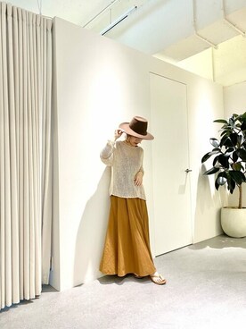 「Whim Gazette（ウィムガゼット）のアイテム（ジャンパースカート）」を使った、wg_sato(Whim Gazette AOYAMA)さん（レディース・156cm）の夏コーディネート