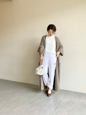 「Whim Gazette（ウィムガゼット）のアイテム（スウェットパンツ）」を使った、wg_sato(Whim Gazette AOYAMA)さん（レディース・156cm）の秋コーディネート