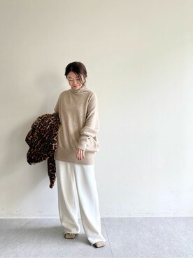「Whim Gazette（ウィムガゼット）のアイテム（スウェットパンツ）」を使った、wg_sato(Whim Gazette AOYAMA)さん（レディース・156cm）の秋コーディネート