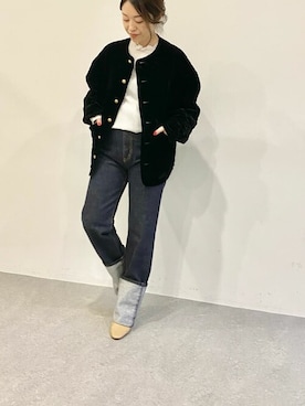 「Whim Gazette（ウィムガゼット）のアイテム（ブルゾン）」を使った、wg_sato(Whim Gazette AOYAMA)さん（レディース・156cm）の秋コーディネート