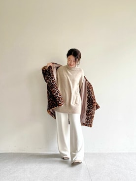 「Whim Gazette（ウィムガゼット）のアイテム（スウェットパンツ）」を使った、wg_sato(Whim Gazette AOYAMA)さん（レディース・156cm）の秋コーディネート