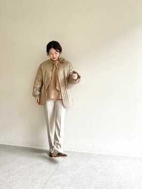 「Whim Gazette（ウィムガゼット）のアイテム（ブルゾン）」を使った、wg_sato(Whim Gazette AOYAMA)さん（レディース・156cm）の秋コーディネート