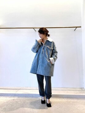 「Whim Gazette（ウィムガゼット）のアイテム（ブルゾン）」を使った、wg_sato(Whim Gazette AOYAMA)さん（レディース・156cm）の秋コーディネート
