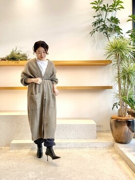 「Whim Gazette（ウィムガゼット）のアイテム（スウェットパンツ）」を使った、wg_sato(Whim Gazette AOYAMA)さん（レディース・156cm）の冬コーディネート