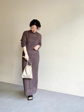 「SASKIA DIEZ（サスキアディッツ）のアイテム（アクセサリー）」を使った、wg_sato(Whim Gazette AOYAMA)さん（レディース・156cm）の冬コーディネート