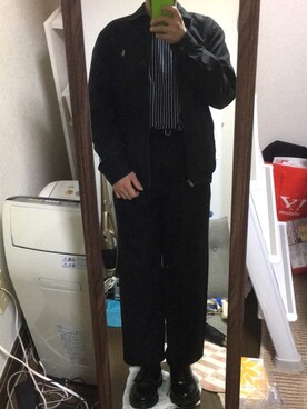 「temptation（テンプテーション）のアイテム（スウェット）」を使った、umeさん（メンズ・166cm）の冬コーディネート