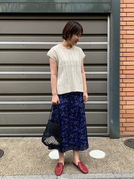 「FIL DE FER（フィルデフェール）のアイテム（スカート）」を使った、koba.さん（レディース・169cm）の春コーディネート