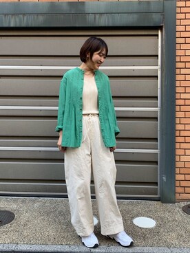 「FIL DE FER（フィルデフェール）のアイテム（タンクトップ）」を使った、koba.さん（レディース・169cm）の春コーディネート