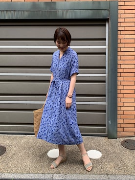 「NOMBRE IMPAIR（ノンブルアンペール）のアイテム（トートバッグ）」を使った、koba.さん（レディース・169cm）の夏コーディネート