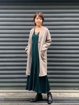 「NOMBRE IMPAIR（ノンブルアンペール）のアイテム（その他アウター）」を使った、koba.さん（レディース・169cm）の秋コーディネート