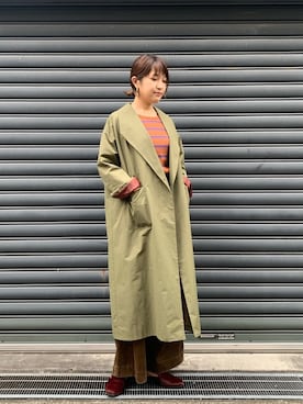 「FIL DE FER（フィルデフェール）のアイテム（その他アウター）」を使った、koba.さん（レディース・169cm）の秋コーディネート