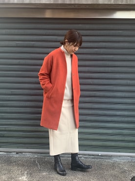 「NOMBRE IMPAIR（ノンブルアンペール）のアイテム（その他アウター）」を使った、koba.さん（レディース・169cm）の秋コーディネート