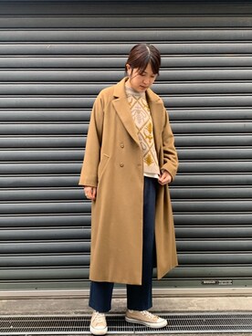 「NOMBRE IMPAIR（ノンブルアンペール）のアイテム（チェスターコート）」を使った、koba.さん（レディース・169cm）の秋コーディネート
