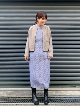「NOMBRE IMPAIR（ノンブルアンペール）のアイテム（ブルゾン）」を使った、koba.さん（レディース・169cm）の秋コーディネート