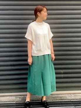 「NOMBRE IMPAIR（ノンブルアンペール）のアイテム（ベスト）」を使った、koba.さん（レディース・169cm）の春コーディネート