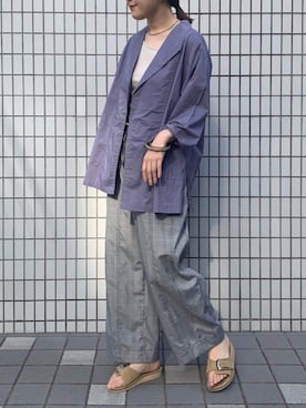「FIL DE FER（フィルデフェール）のアイテム（その他アウター）」を使った、koba.さん（レディース・168cm）の春コーディネート