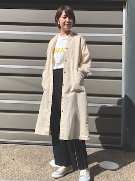 「NOMBRE IMPAIR（ノンブルアンペール）のアイテム（シャツワンピース）」を使った、koba.さん（レディース・169cm）の冬コーディネート