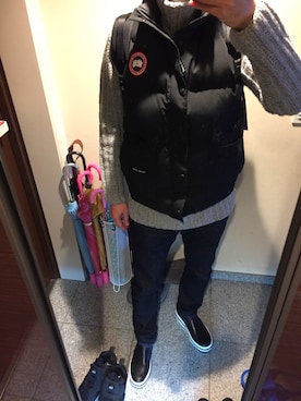 「Sergio rossi（セルジオロッシ）のアイテム」を使った、しゅうさん（メンズ・178cm）の冬コーディネート