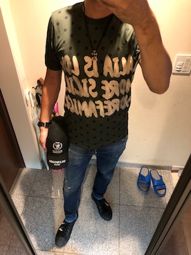「DOLCE&GABBANA（ドルチェアンドガッバーナ）のアイテム（Tシャツ/カットソー）」を使った、しゅうさん（メンズ・178cm）の秋コーディネート
