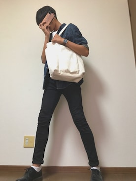 「Alpha Industries（アルファインダストリーズ）のアイテム（トップス）」を使った、Yu kiさん（メンズ・173cm）の夏コーディネート