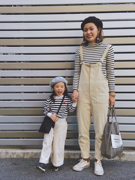 「MACPHEE（マカフィー）のアイテム」を使った、utasoraさん（キッズ・100cm）の冬コーディネート