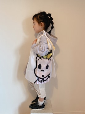 「KBF BOX（ケービーエフ ボックス）のアイテム」を使った、utasoraさん（キッズ・110cm）の冬コーディネート