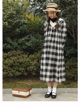 Haruta ワンストラップシューズを使ったレディース人気ファッションコーディネート Wear