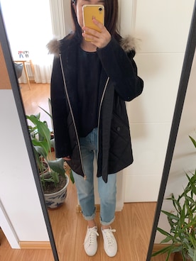 「sandro（サンドロ）のアイテム（その他アウター）」を使った、Suki_李婷婷さん（レディース・162cm）の春コーディネート