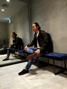「DIESEL OSAKA」｜「アイテム（ミリタリージャケット）」を使った、yuichi.somatomoさん（メンズ・170cm）の冬コーディネート