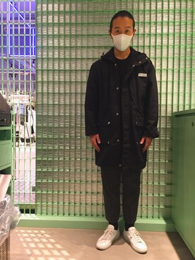「DIESEL（ディーゼル）のアイテム（ナイロンジャケット）」を使った、yuichi.somatomoさん（メンズ・170cm）の冬コーディネート