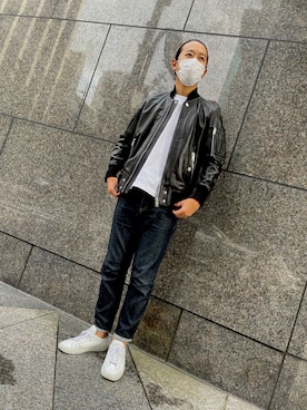 「DIESEL（ディーゼル）のアイテム（ライダースジャケット）」を使った、yuichi.somatomoさん（メンズ・170cm）の秋コーディネート
