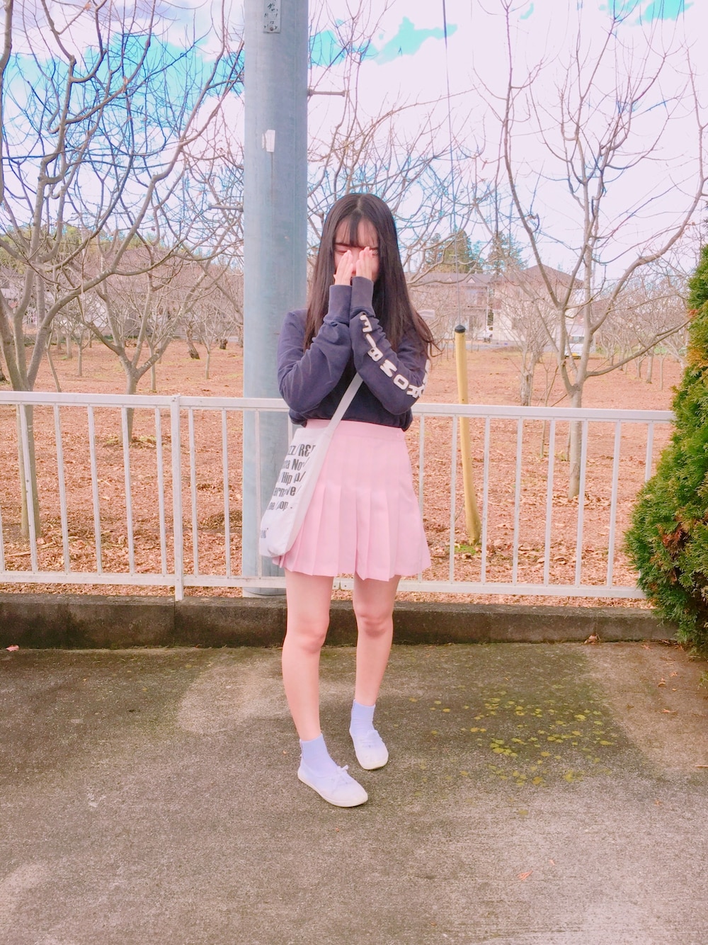 「冬コーデ、WEGO、Americanapparel、アバクロ、한국、シンプル」｜「Abercrombie&Fitchのアイテム（ニット/セーター、その他）」を使った、모에네さん（レディース・156cm）の冬コーディネートの1枚目の写真