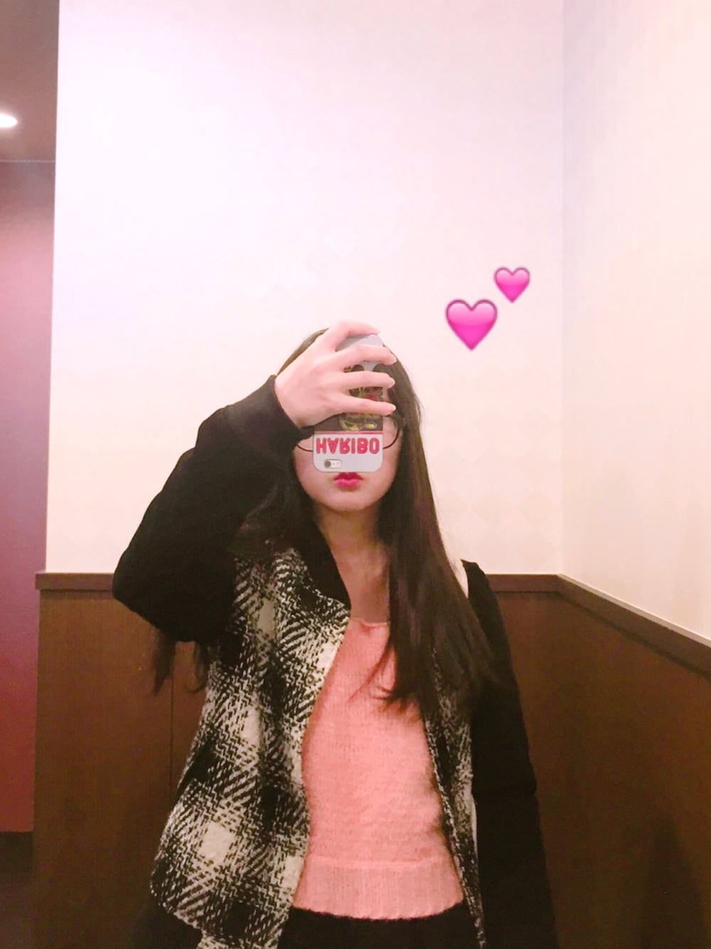 「ジャケット、可愛い、韓国ファッション、H&M、WEGO、한국、シンプル」｜「MICHEL KLEINのアイテム（ニット/セーター、オレンジ系）」を使った、모에네さん（レディース・156cm）の春コーディネートの1枚目の写真