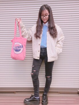 「BACKDROP（バックドロップ）のアイテム」を使った、모에네さん（レディース・156cm）の春コーディネート