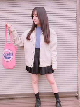 「BACKDROP（バックドロップ）のアイテム」を使った、모에네さん（レディース・156cm）の春コーディネート