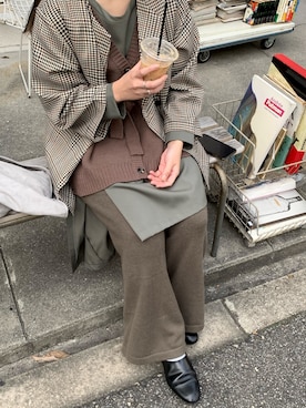 「my beautiful landlet（マイビューティフルランドレット）のアイテム（ワンピース/ドレス）」を使った、natsuさん（レディース・164cm）の秋コーディネート