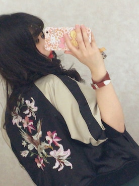 「アイテム（バングル/リストバンド）」を使った、Satokaさん（レディース・153cm・20代）の春コーディネート
