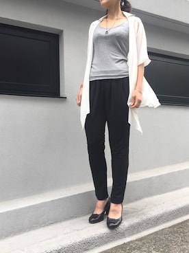 「Rawtus（ロータス）のアイテム（パンツ）」を使った、53himiさん（レディース・161cm）の春コーディネート