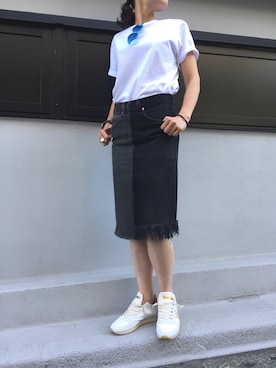 「VERYNERD（ベリーナード）のアイテム」を使った、53himiさん（レディース・161cm）の夏コーディネート