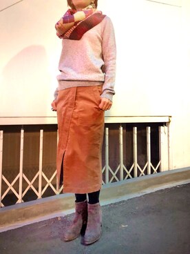 「Pierre-Louis Mascia（ピエール・ルイ・マシア）のアイテム」を使った、53himiさん（レディース・161cm）の冬コーディネート