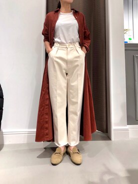 「Munich（ミューニック）のアイテム（シャツワンピース）」を使った、53himiさん（レディース・161cm）の夏コーディネート
