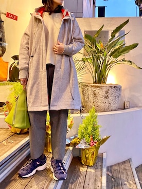 「Magnu（マヌー）のMagnu/マヌー/Tee Pee pouch（ハンドバッグ）」を使った、53himiさん（レディース・161cm）の冬コーディネート