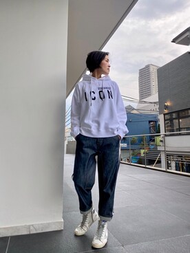 「DSQUARED2（ディースクエアード）のアイテム」を使った、53himiさん（レディース・161cm）の夏コーディネート