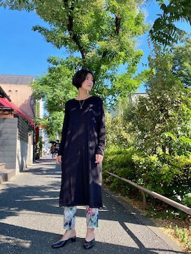 「MSGM（エムエスジーエム）のアイテム（パンツ）」を使った、53himiさん（レディース・161cm）の夏コーディネート