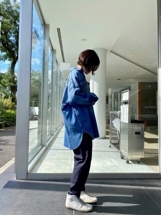 ヘルシーデニム　Healthy denim cottonシャツ　タグ付き新品 ヘルシーデニム Healthy DENIM バックタック デニムシャツ