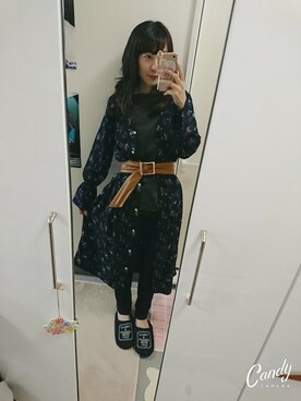 「CLOSE-UP（クローズアップ）のアイテム（ジャケット/アウター）」を使った、いちさん🐻さん（レディース・163cm）の春コーディネート