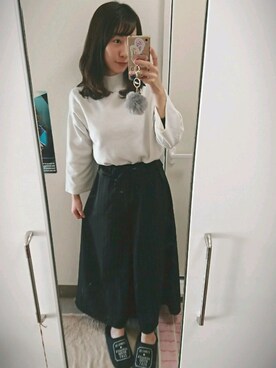 「CLOSE-UP（クローズアップ）のアイテム（パンツ）」を使った、いちさん🐻さん（レディース・164cm）の冬コーディネート